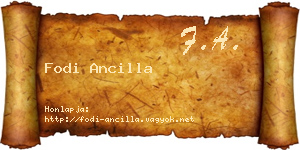Fodi Ancilla névjegykártya